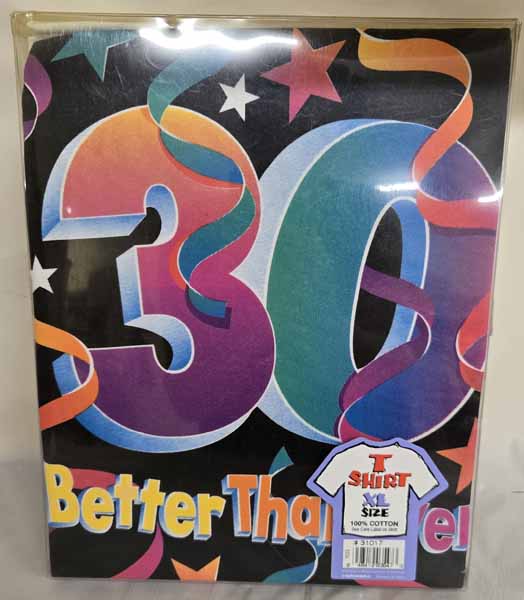 Birthday Pizazz 30th Birthday T-Shirt, XL