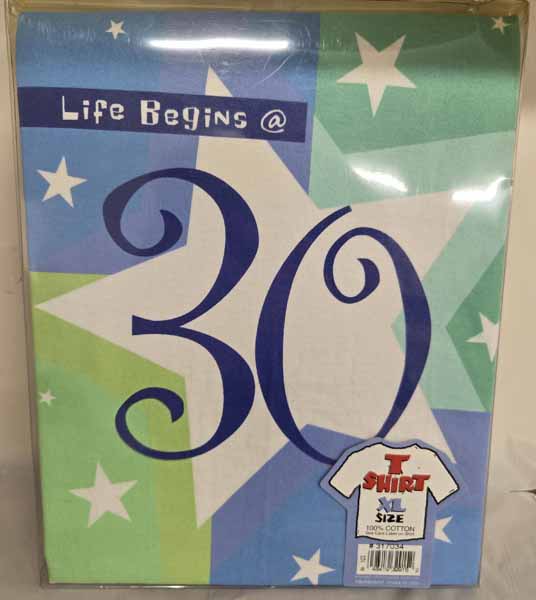 Birthday Shimmer 30th Birthday T-Shirt, XL