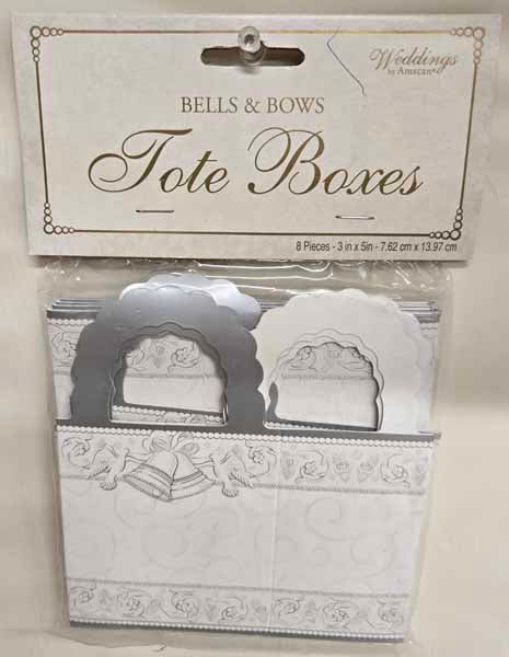 Bells & Bows Wedding Favor Tote Box