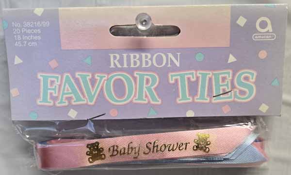 Assorted Baby Shower Favor Ties, 20 Pack