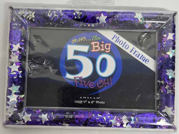 Oh No... The Big 50 Confetti Frame