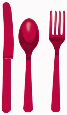 New Pink Plastic Knives, 20 Count