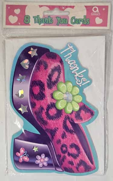 Glamour Girl Thank You Cards, 8 Pack
