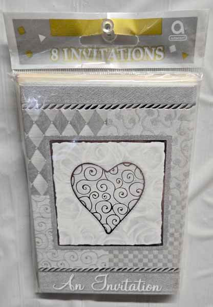 Platinum Wedding Invitations, 8 Pack