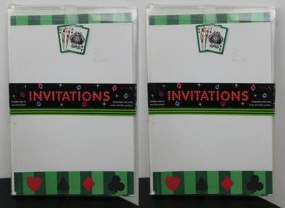 Casino Imprintable Invitations, 10 Pack