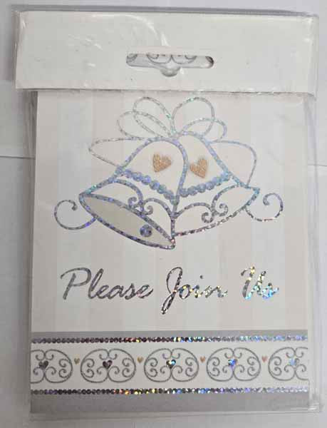 Dazzling Bells Folded Invitations, 8 Pack