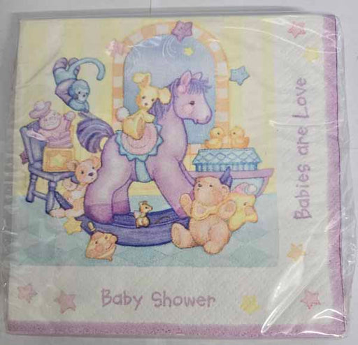 Babies Are Love Baby Shower Beverage Napkins, 16 Count