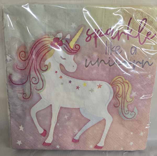 Enchanted Unicorn Lunch Napkins, 16 Count