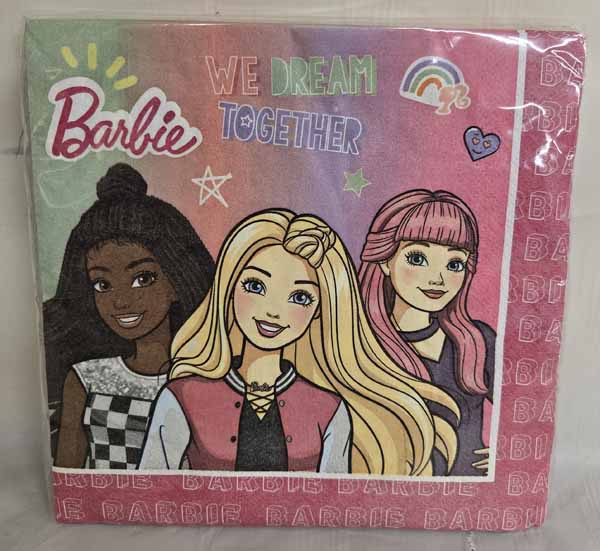 Barbie Dream Together Lunch Napkins, 16 Count