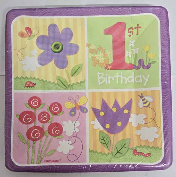 One Special Girl 7-Inch Dessert Plates, 8 Count