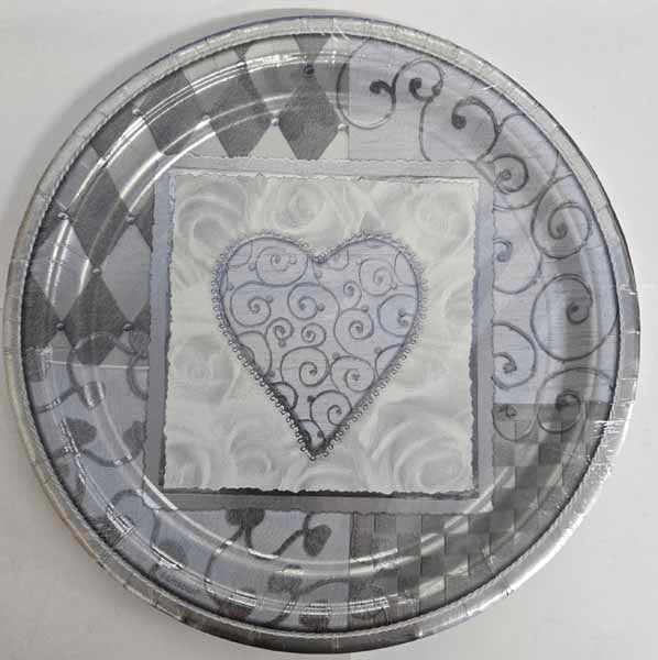 Platinum Wedding 10-Inch Plates, 8 Count