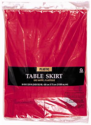 Silver Plastic Table Skirt