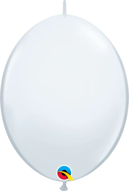 Qualatex QuickLink 6" White Latex Balloons (50/Pk)