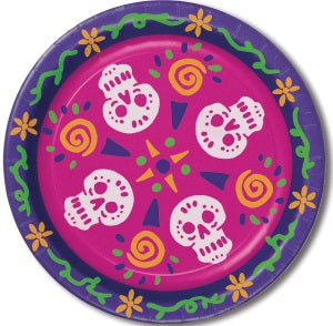 Day of the Dead 9-Inch Plates, 8 Pack
