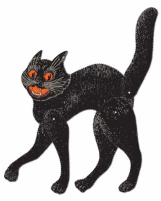 Jointed Scratch Cat Halloween Decoration
