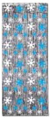 Snowflake 1-Ply Curtain, 3 ft x 8 ft