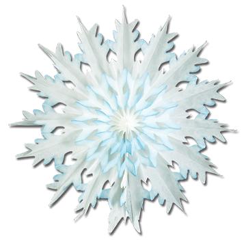 Décorations flocons de neige trempés de 43 cm, paquet de 2