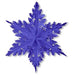 Blue Metallic Snowflake Decoration, 24 Inch