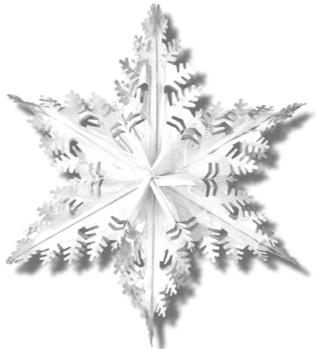 24-Inch Metallic Silver Snowflake Decoration