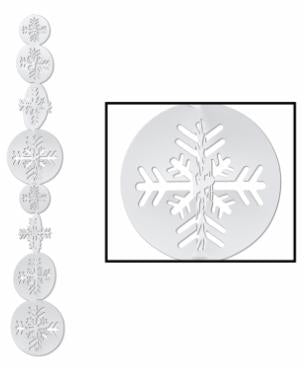 3D Prismatic Snowflake Garland