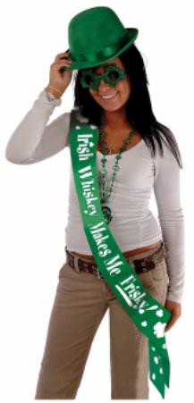 Irish Whisky Makes Me Frisky St. Patrick's Day Sash