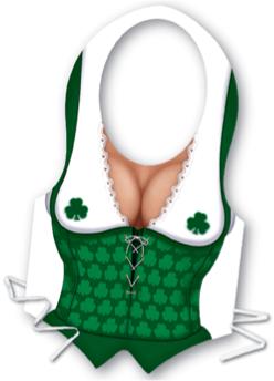 Irish Miss Plastic Vest for St. Patrick's Day