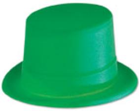 Green Velour Top Hat