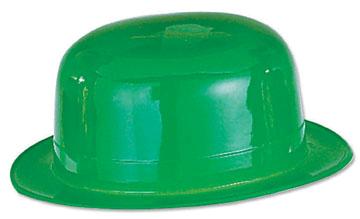 Green Plastic Derby Hat