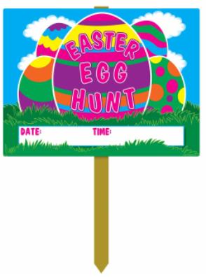 Easter Egg Yard Sign, 11 x 15 Inches