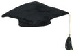 10-Inch Medium Black Plush Graduation Cap