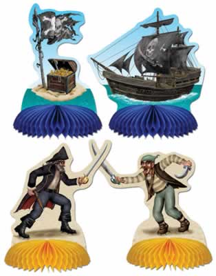 PIRATE PLAYMATES (4PK) 5½" MIN 3