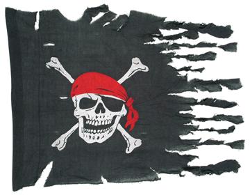 Weathered Pirate Flag, 29 x 40 Inches