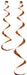 Orange Twirly Whirlys Metallic Swirl Decorations, 6 Pack