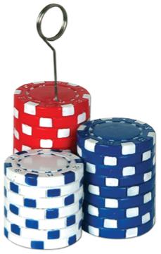 Poker Chips Photo & Balloon Holder, 6 oz