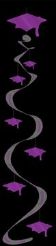 PRINTED GRAD CAP WHIRL CUTOUT 30"3/PK