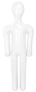 White Inflatable Party Dummy, 1 Count