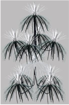 Black & Silver Firework Chandelier, 1 Count
