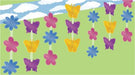 12"X12' BUTTERFLY & FLOWERS 3D SKYSCAPE