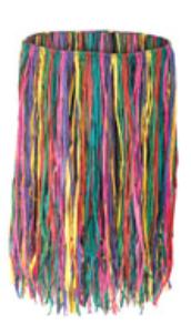 38" WAIST MULTI HULA SKIRT 1PK