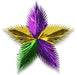 24-Inch Leaf Starburst Decoration in Gold, Green and Purple