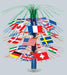 International Flag Cascade Centerpiece, 18 Inches