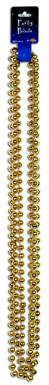 Gold Large Round Party Bead Necklaces, 3 Pack