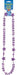 Purple Congrats Grad Bead Necklace, 36 Inches
