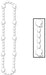 White Football Bead Necklace, 36 Inches