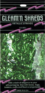 Green Gleam 'N Shreds Decorative Strands, 1.5 oz