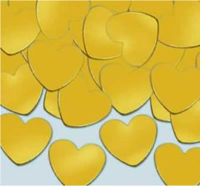 Fanci Fetti Gold Heart Confetti, 1 oz