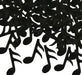 Black Music Note Confetti, 1 oz