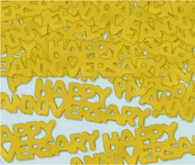 Gold Happy Anniversary Fanci Fetti Confetti, 1 oz