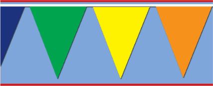 Multicolor All-Weather Pennant Banner, 30 ft