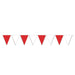 Red & White Pennant Banner, 30 ft